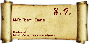 Wöber Imre névjegykártya